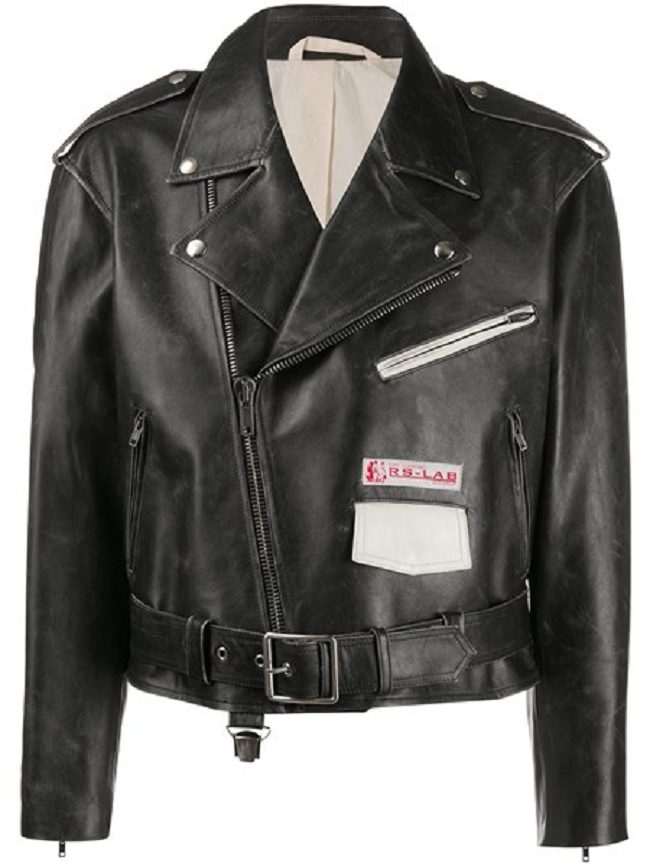 Mens Raf Simons Biker Leather Jacket