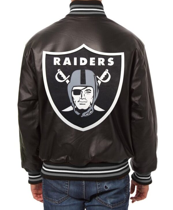 Las Vegas Raiders JH Design Leather Jacket - Image 2