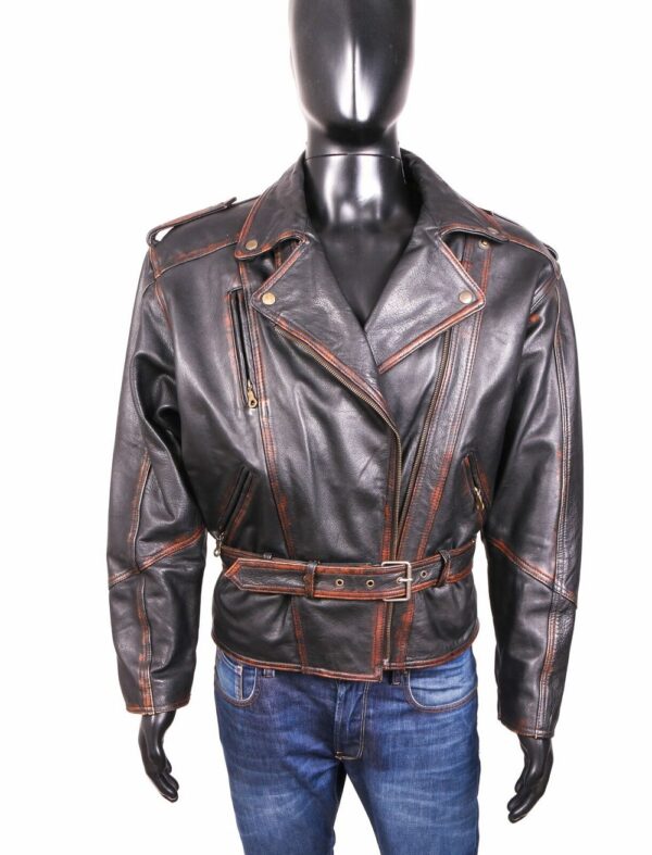 Ramones Mens Black Leather Jacket