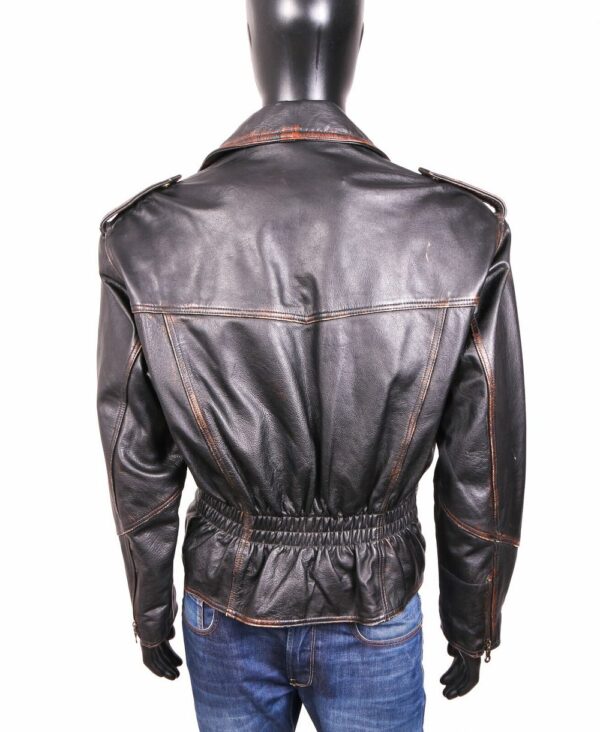 Ramones Mens Black Leather Jacket - Image 2