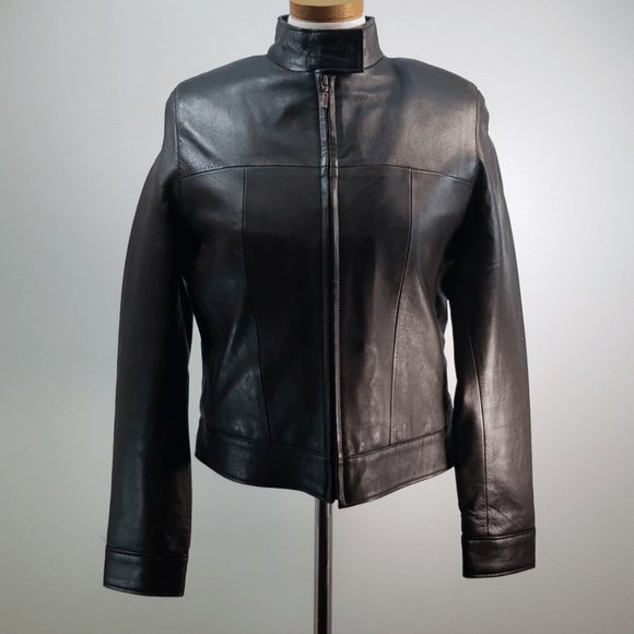 Mens Rawhide Brown Leather Jacket - AirBorne Jacket