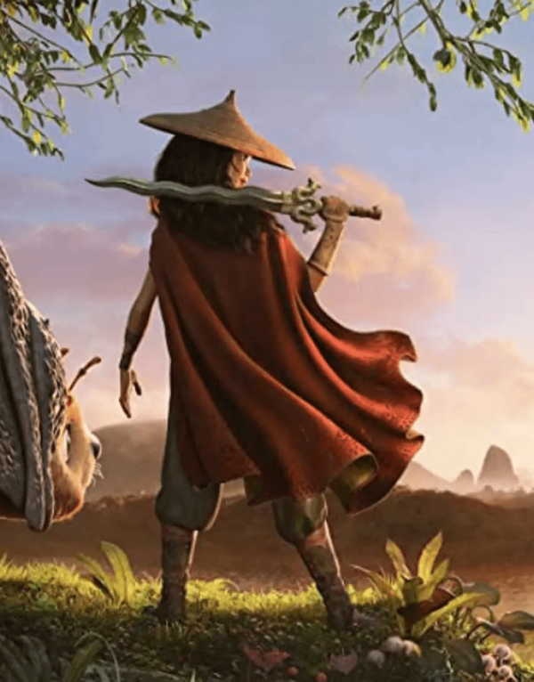 Red Cloak Raya And The Last Dragon Wool Coat - Image 2