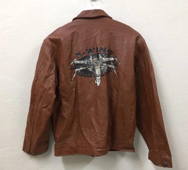 Star Wars Rebel Alliance Brown Leather Jacket - Image 3