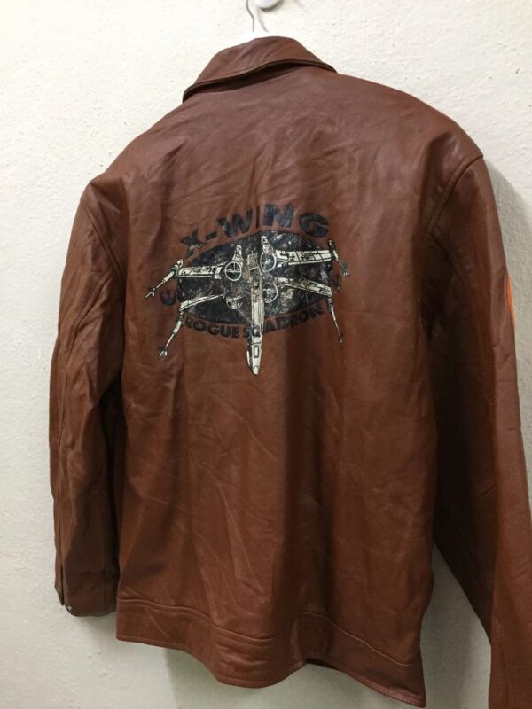 Star Wars Rebel Alliance Brown Leather Jacket - Image 4