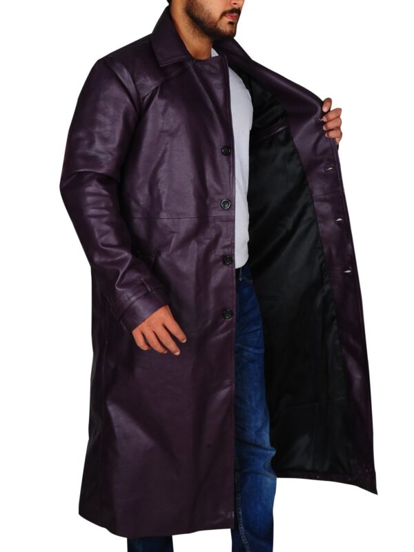 Resident Evil 5 Albert Wesker Long Costume Purple Coat - Image 2