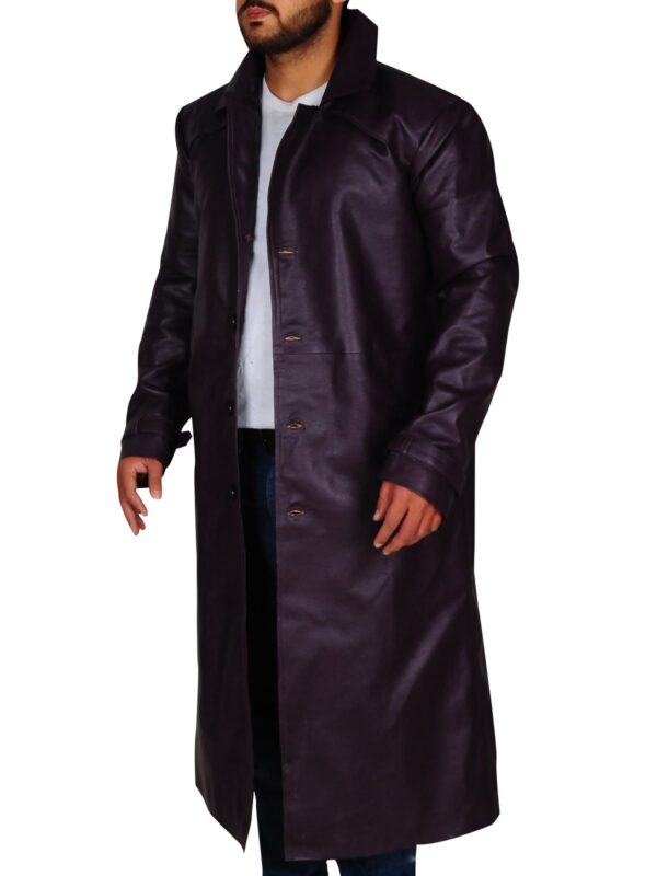 Resident Evil 5 Albert Wesker Long Costume Purple Coat - Image 3