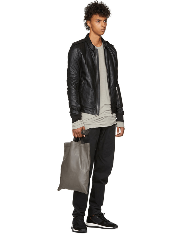 Mens Rick Owens Blister Leather Jacket - Image 3