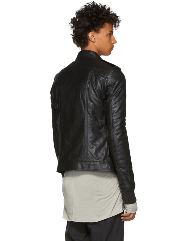 Mens Rick Owens Blister Leather Jacket - Image 4