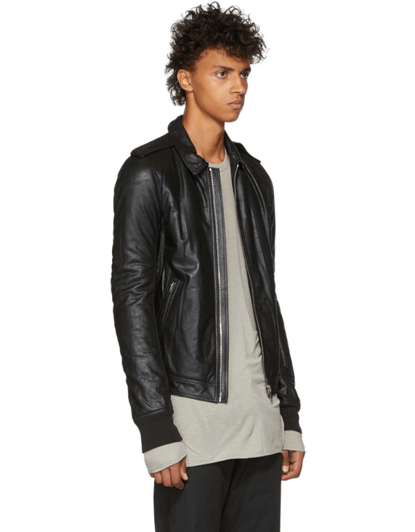 Mens Rick Owens Blister Leather Jacket - Image 2