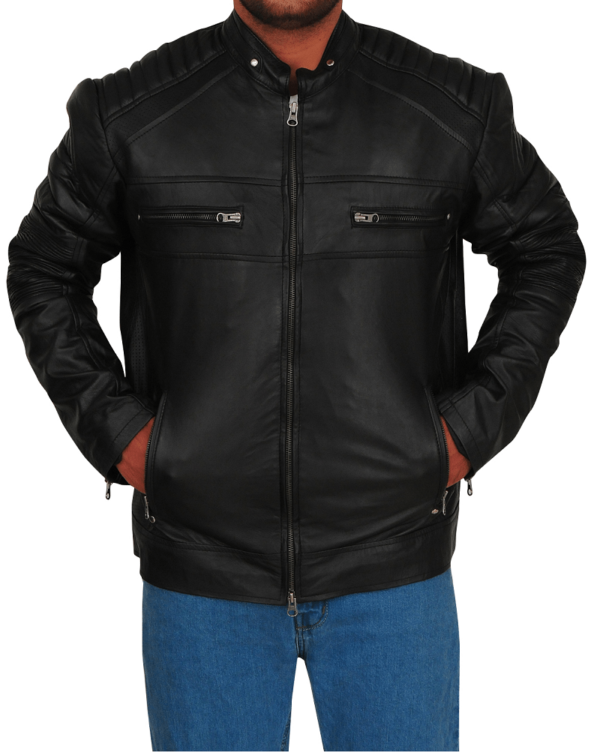 Riverdale Chuck Clayton Cafe Racer Leather Jacket