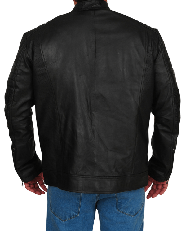 Riverdale Chuck Clayton Cafe Racer Leather Jacket - Image 3