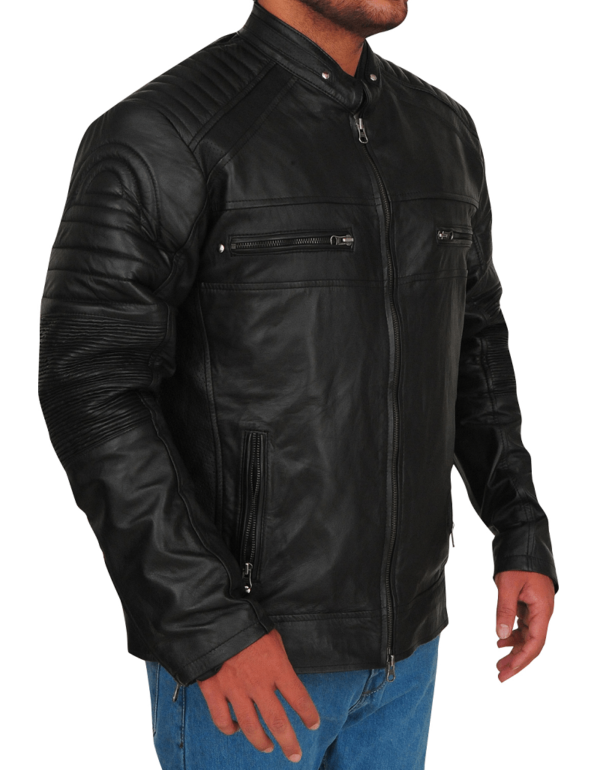 Riverdale Chuck Clayton Cafe Racer Leather Jacket - Image 4