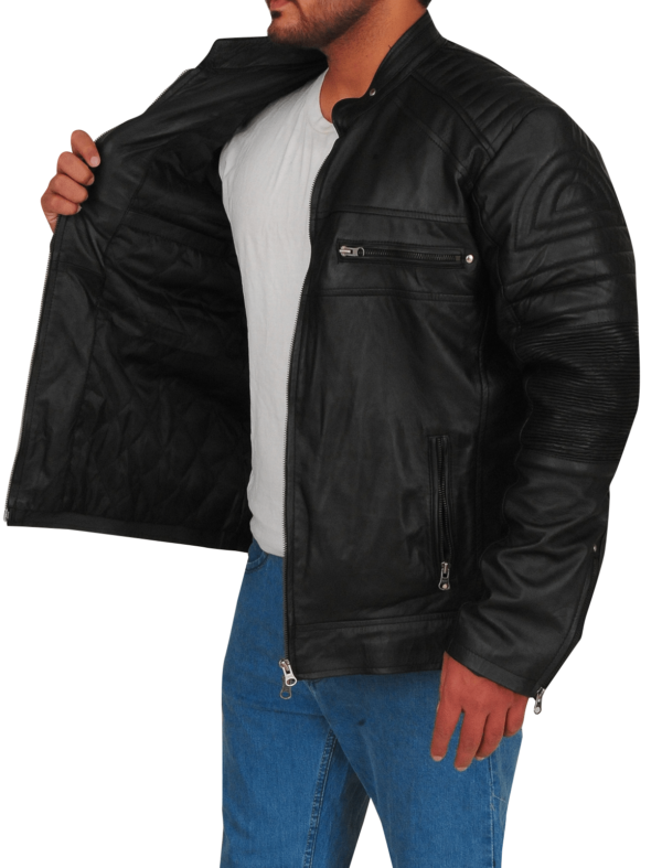 Riverdale Chuck Clayton Cafe Racer Leather Jacket - Image 2