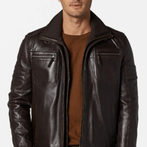 Roberto Dark Browns Leather Jacket