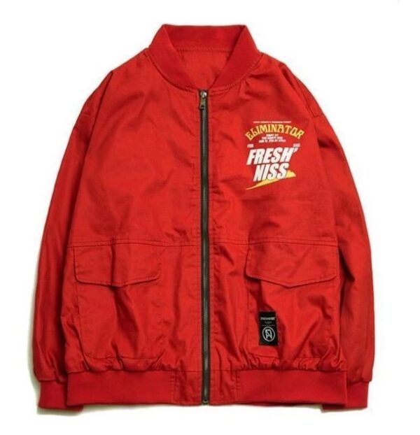 Rockstar Eliminator Red Bomber Jacket - Image 2