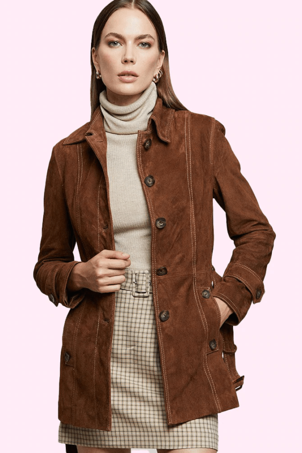 Rosabel Brown Suede Leather Jacket