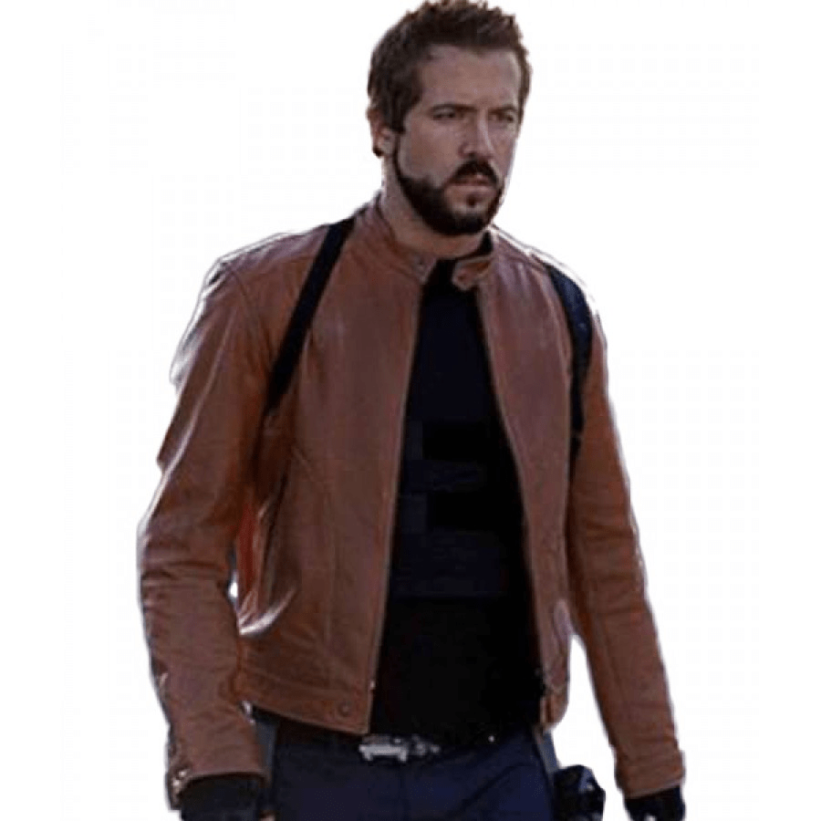 Ryan Reynolds Blade Trinity Leather Jacket Airborne Jacket 
