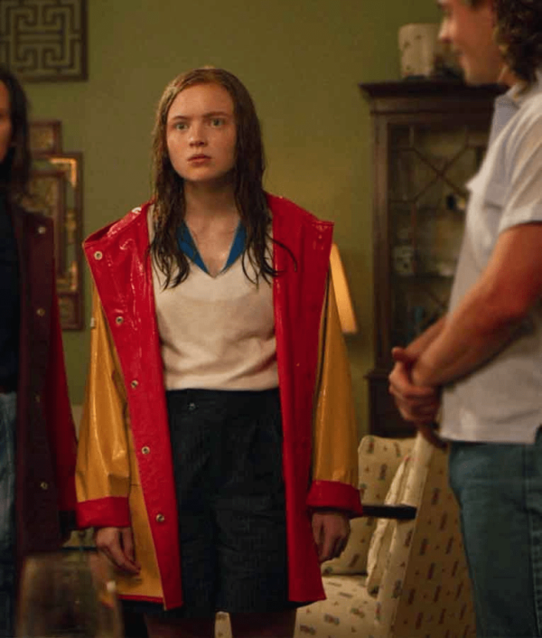Sadie Sink Stranger Things S04 Max Mayfield Yellow Rain Coat