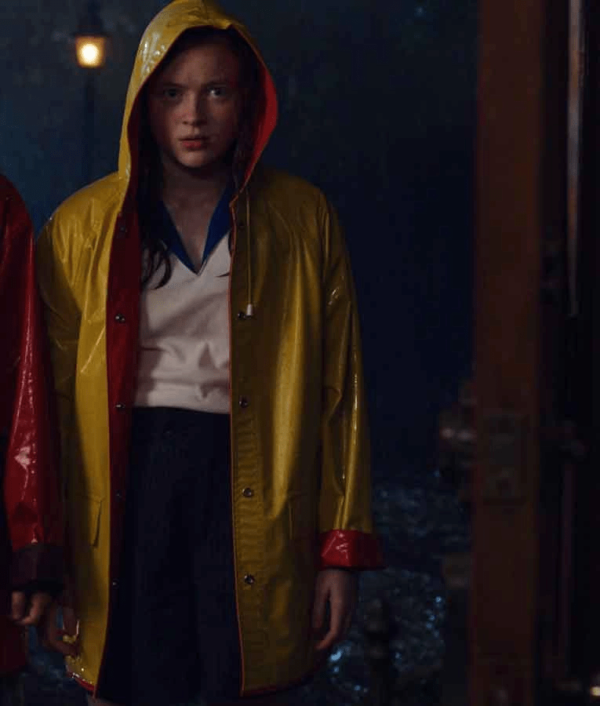 Sadie Sink Stranger Things S04 Max Mayfield Yellow Rain Coat - Image 2