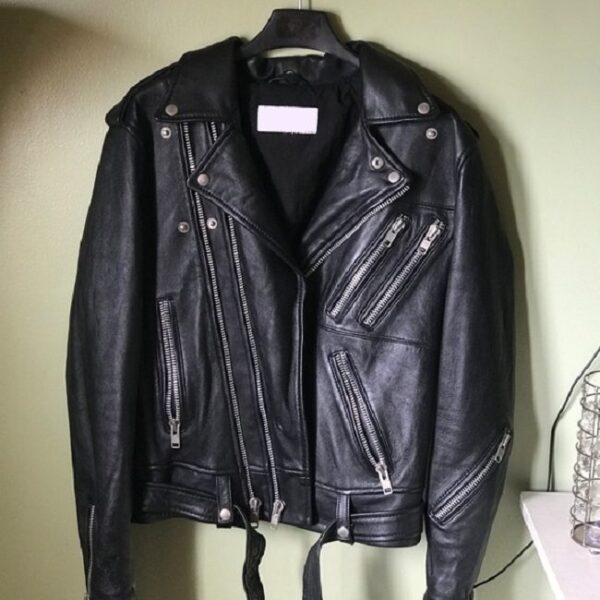 Saint Laurent Paris Black Leather Jacket