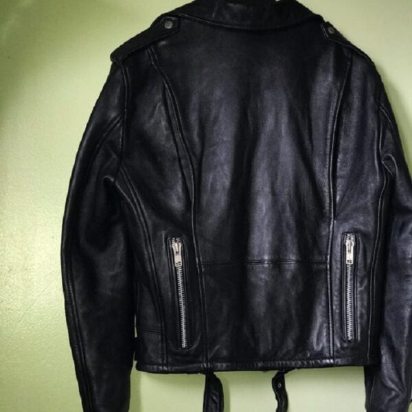 Saint Laurent Paris Black Leather Jacket - Image 4