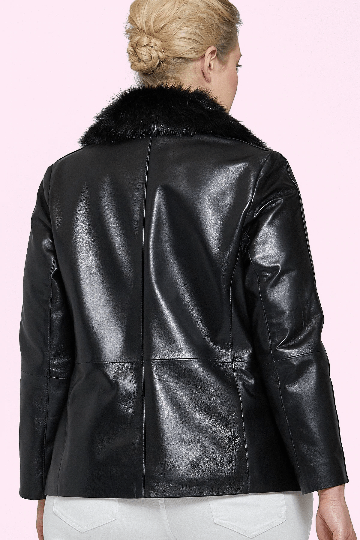 Samantha Fur Leather Jacket - AirBorne Jacket
