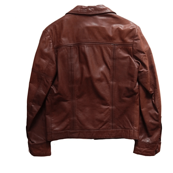 Saxony Vintage Leather Jacket - Image 2