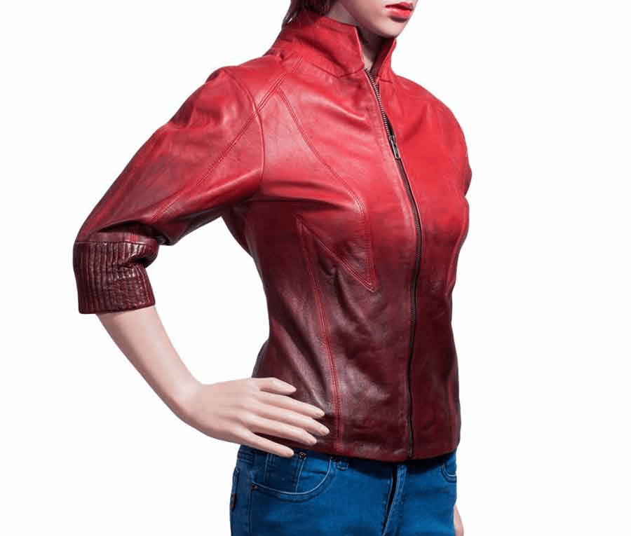 Scarlet Witch Avengers Age Of Ultron Red Leather Jacket - Image 4