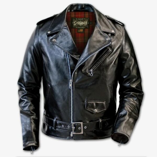 Mens Schott Nyc Black Perfecto Leather Jacket - Image 2