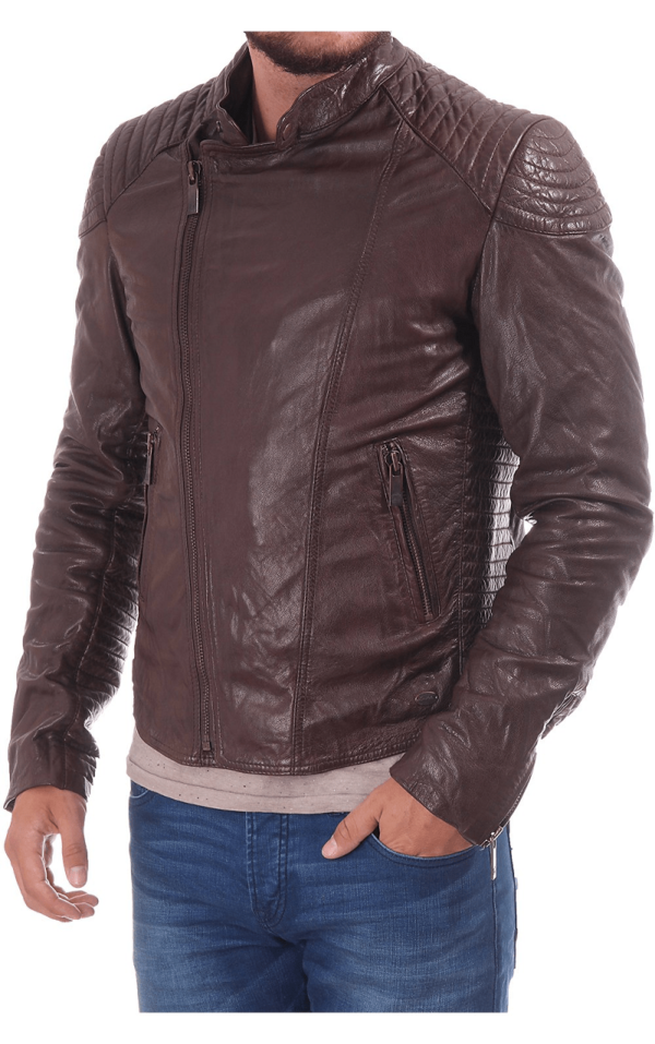 Mens Scotch & Soda Biker Leather Jacket