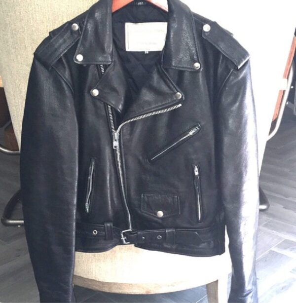 Sea Dream Vintage Moto Black Leather Jacket