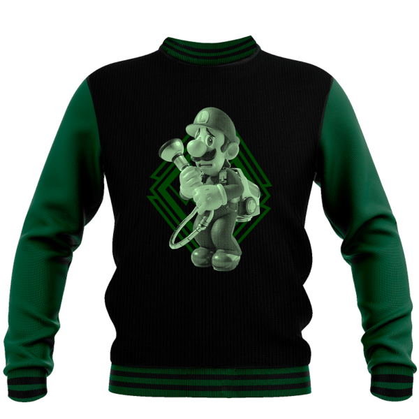 Mens Nintendo Luigi's Mansion 3 Varsity Jacket - Image 2