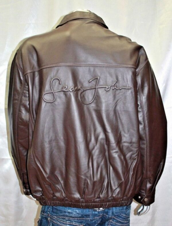 Sean John Brown Signature Leather Jacket - Image 3