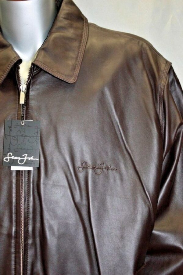 Sean John Brown Signature Leather Jacket - Image 2