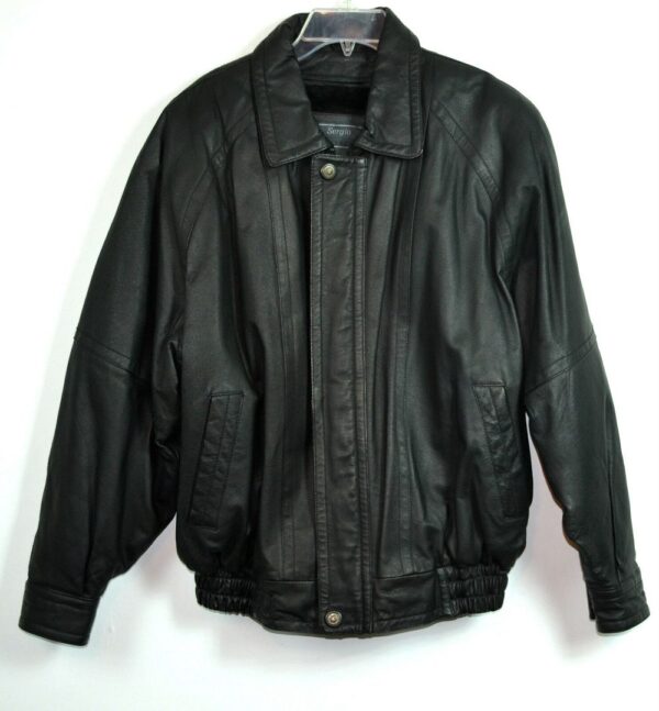 New Sergio Vadducci Black Leather Jacket