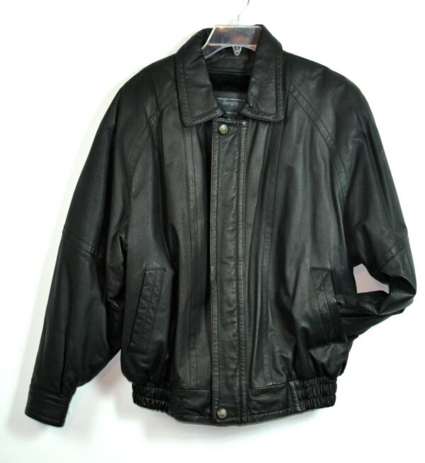 New Sergio Vadducci Black Leather Jacket - Image 2