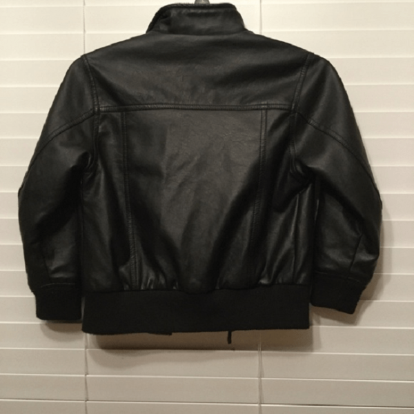 Mens Shaun White Boys Black Leather Jacket - Image 2