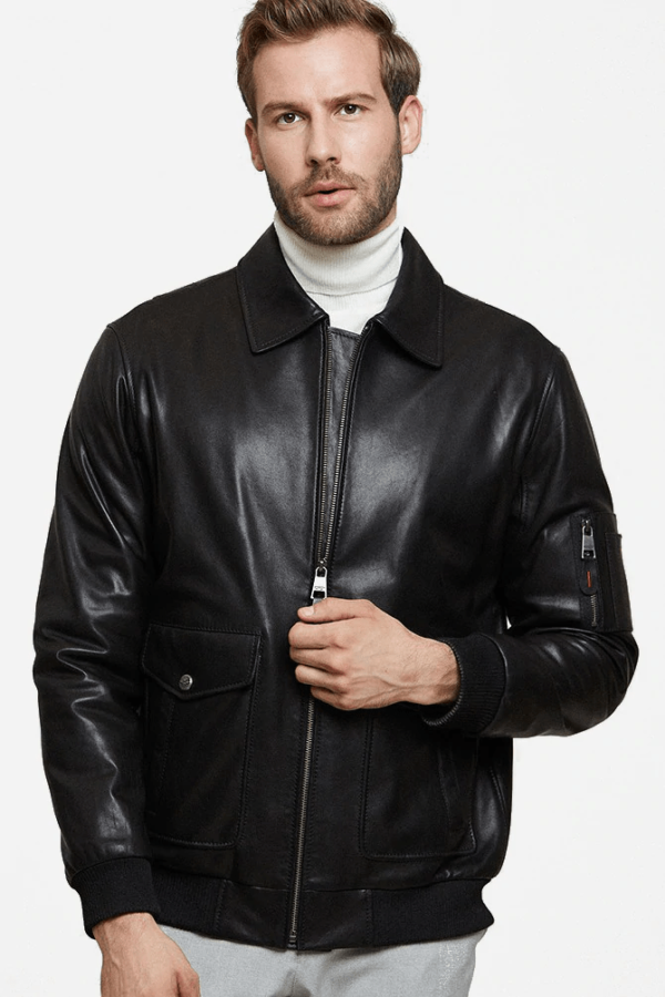 Shaw Black Leather Jacket