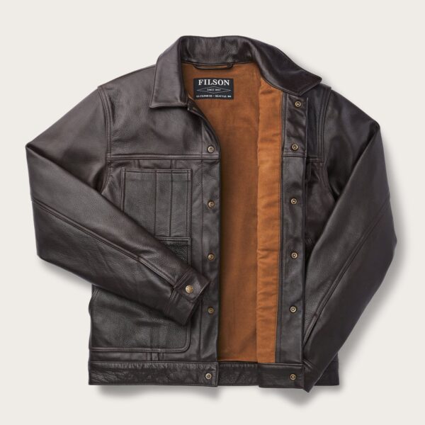 Short Cruiser Brown Leather Jacket - Image 2