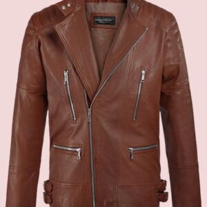 Shotgun Tan Leather Jacket