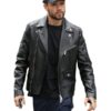 Singer Liam Payne Black Leather Jacket - Image 4