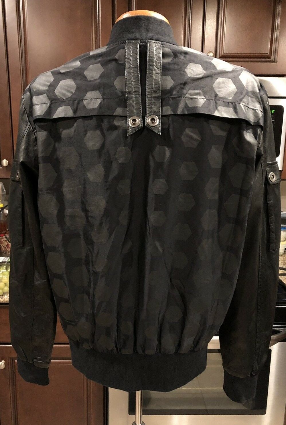 Mens Skingraft Black Leather Jacket - Image 6