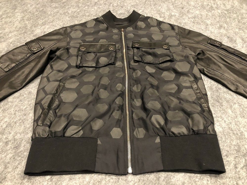 Mens Skingraft Black Leather Jacket - Image 3