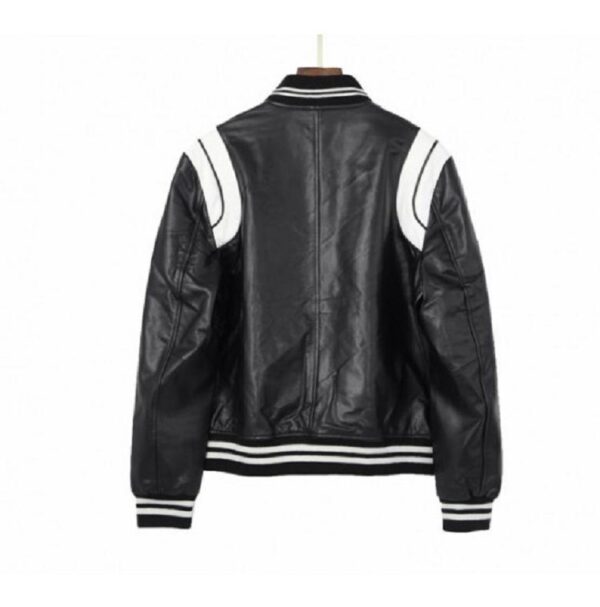 Mens Fashion SLP Black Leather Jacket - Image 3