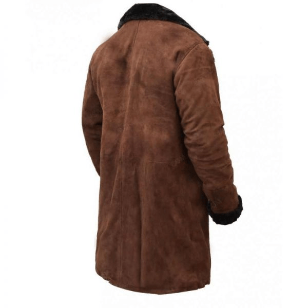 Brad Pitt Mickey O’neil Snatch Suede Leather Fur Coat - AirBorne Jacket