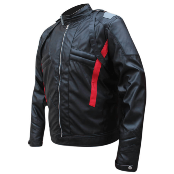 Overwatch Soldier 76 Jack Morrison Biker Leather Jacket - Image 2