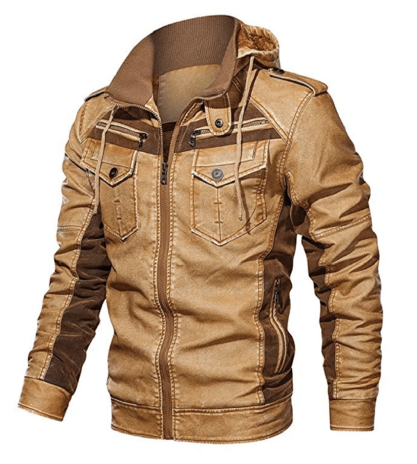 Mens Stafford Rough Rider Leather Jacket - Image 3
