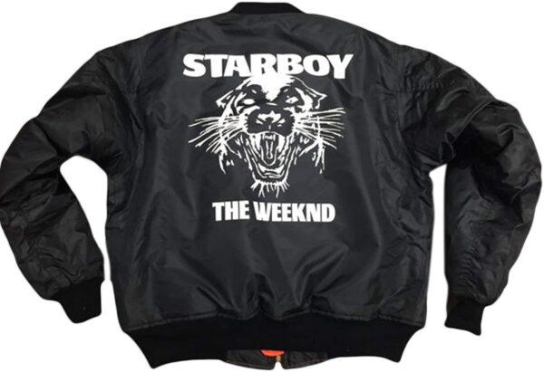 The Weeknd Starboy Bomber Black Jacket - Image 3