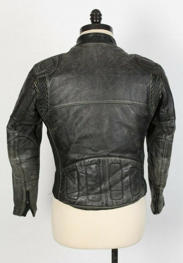 Mens Fashion Vintage Moto Steinmark Leather Jacket - Image 3