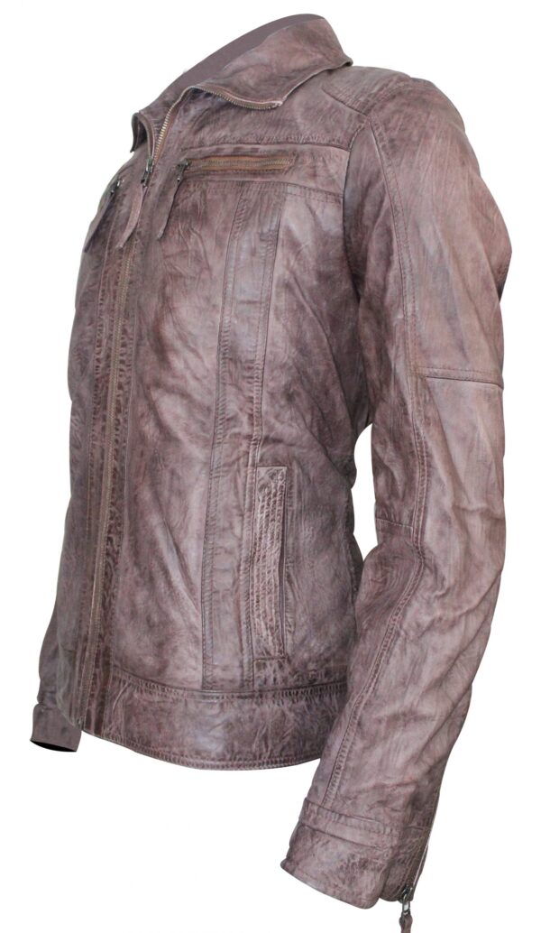 Steve McQueen Chocolate Brown Men’s Leather Jacket - Image 2